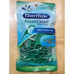 DenTek Fresh Clean Floss Picks Sensitive‎ Gums & Tight Teeth, Bad Breath 75 ct